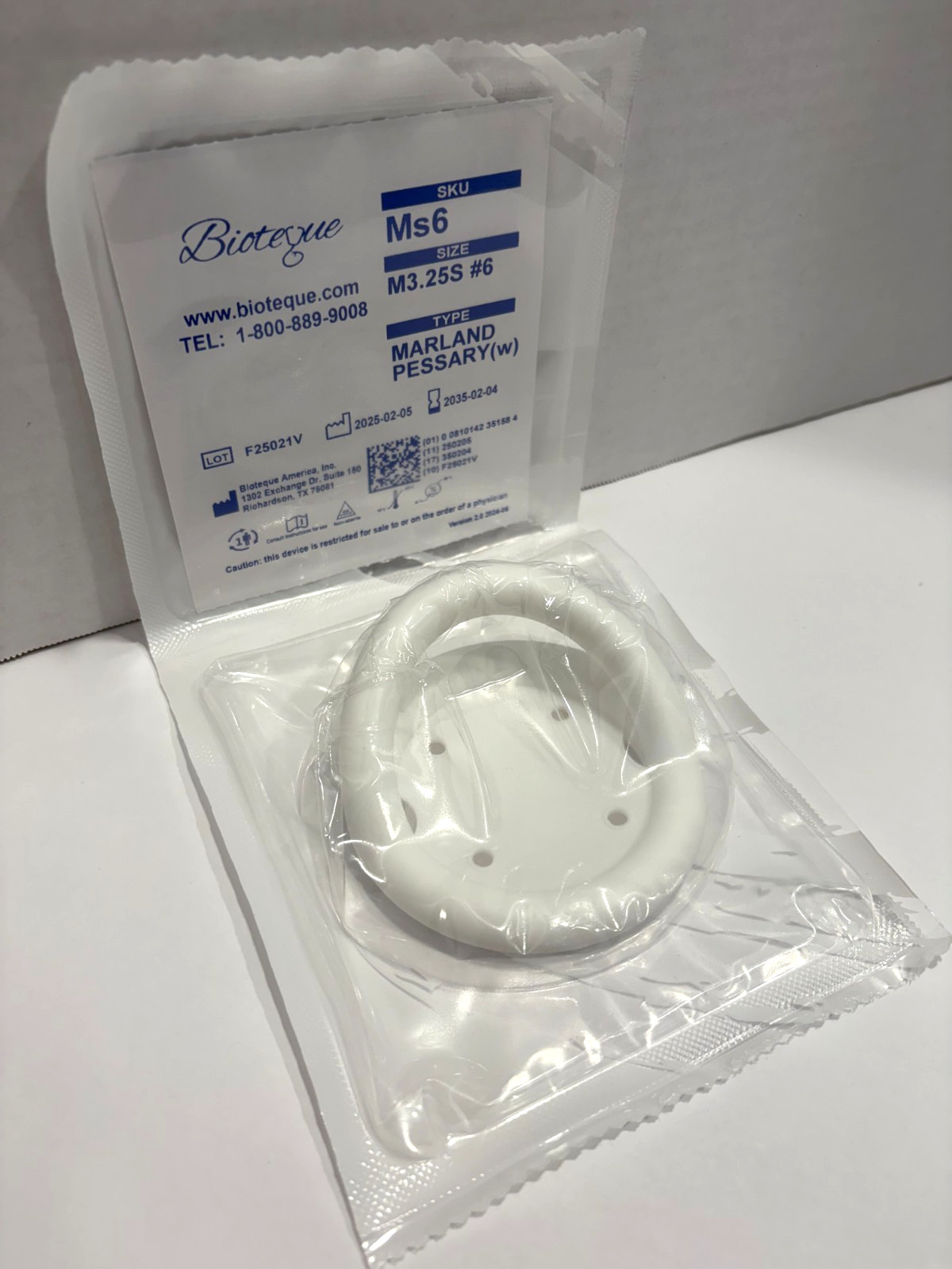 Bioteque America Marland Pessary with Support: All Sizes