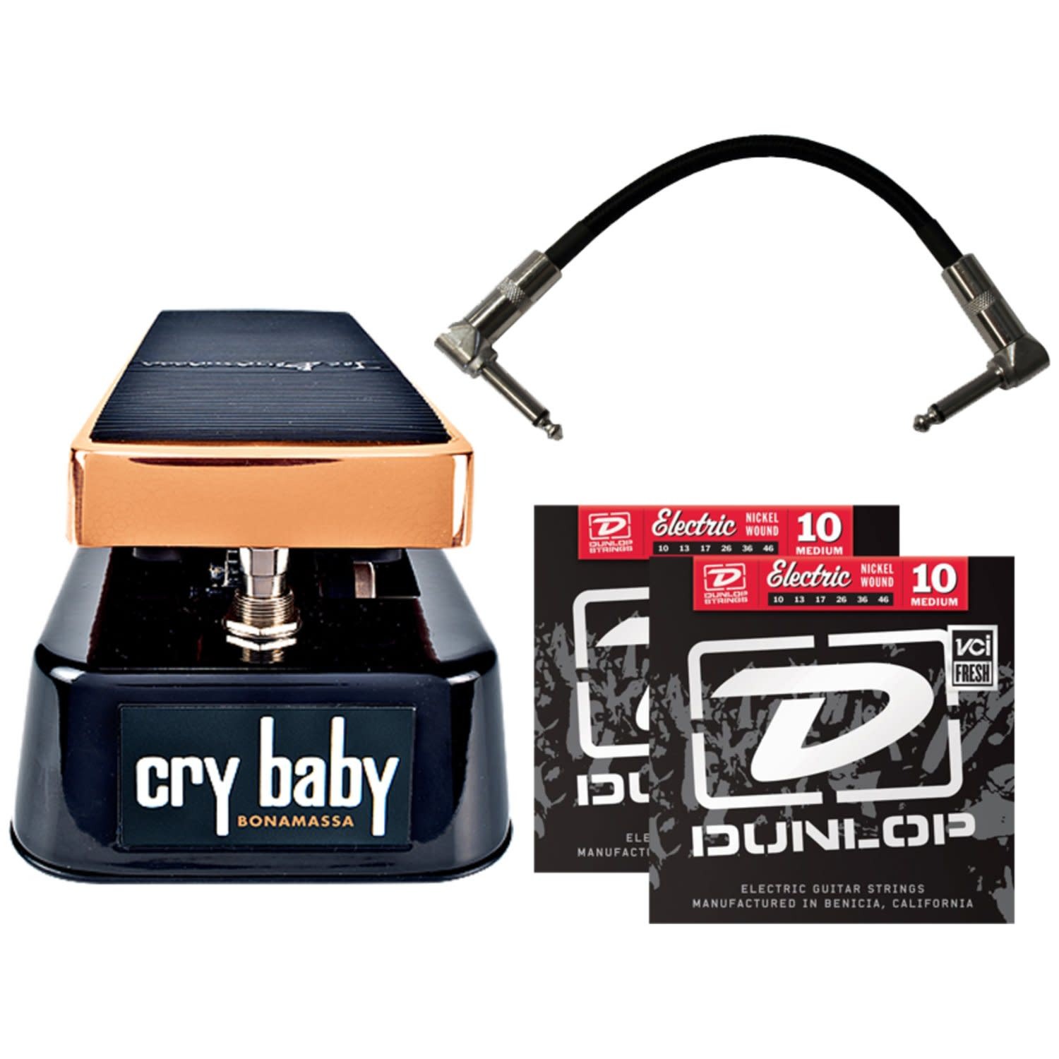 Dunlop JB95 Joe Bonamassa Signature Crybaby Wah w/2 Sets of Dunlop 10-46 Strings