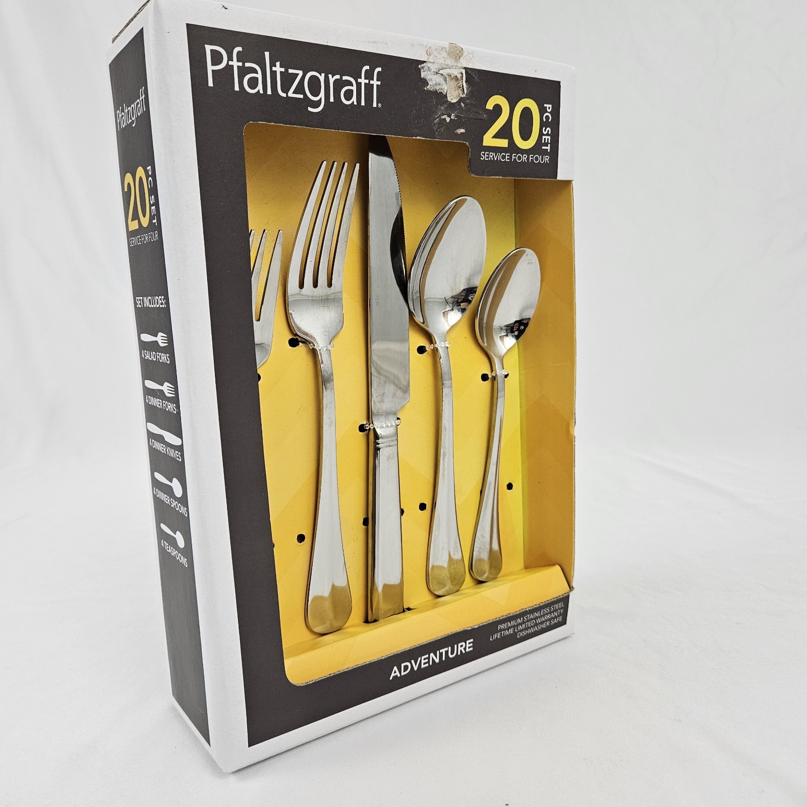 Pfaltzgraff Flatware Set Adventure 20-Piece Service for 4 NEW In Box