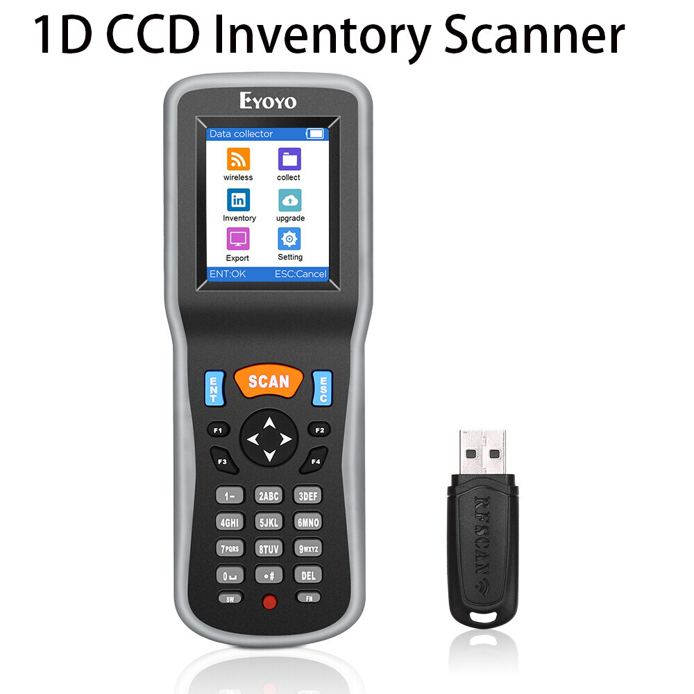 2.2in 1D 2D QR Wireless Barcode Scanner Data Collector Terminal Inventory Device
