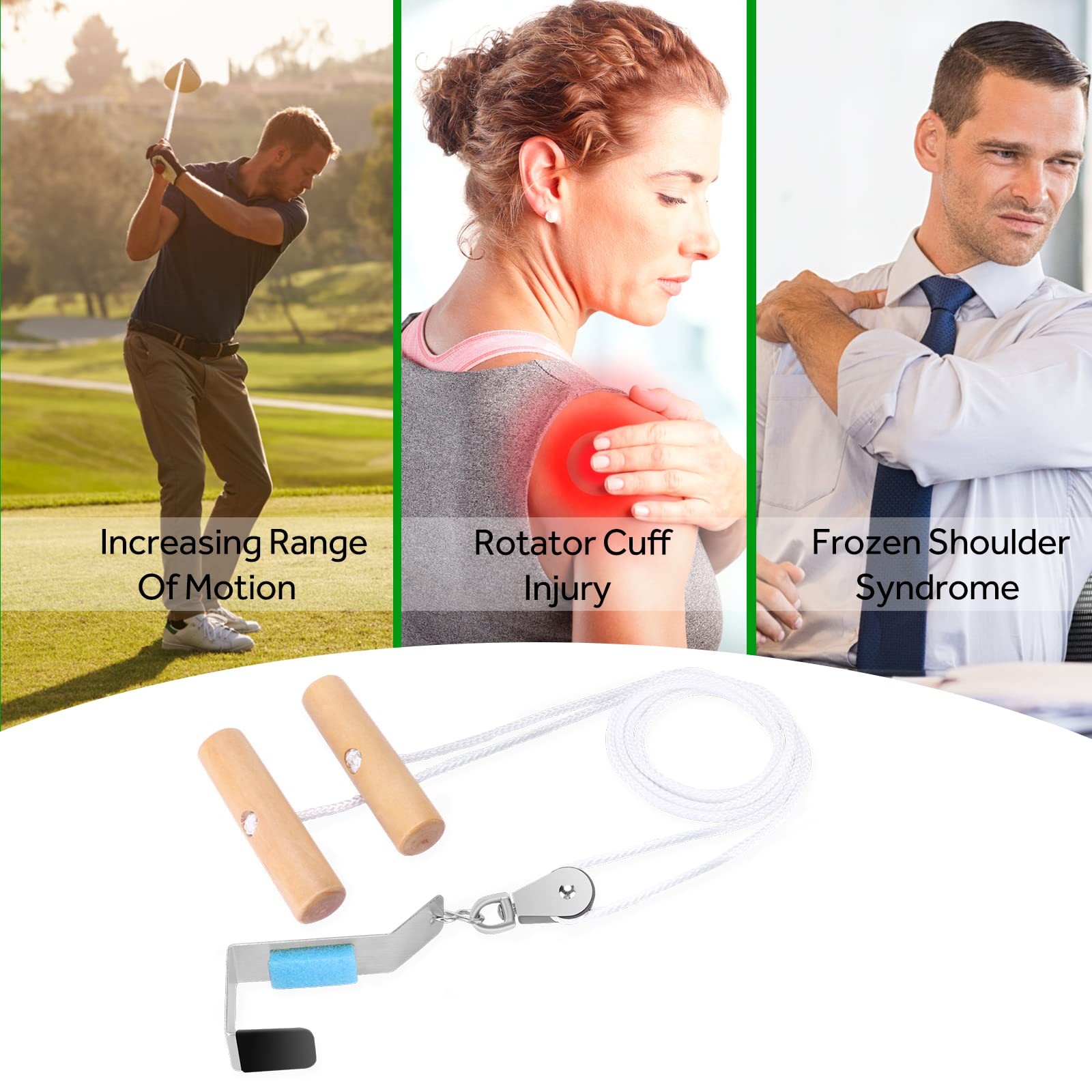 Over Door Shoulder Pulley Rehab Exerciser for Physical Therapy Rotator Cuff