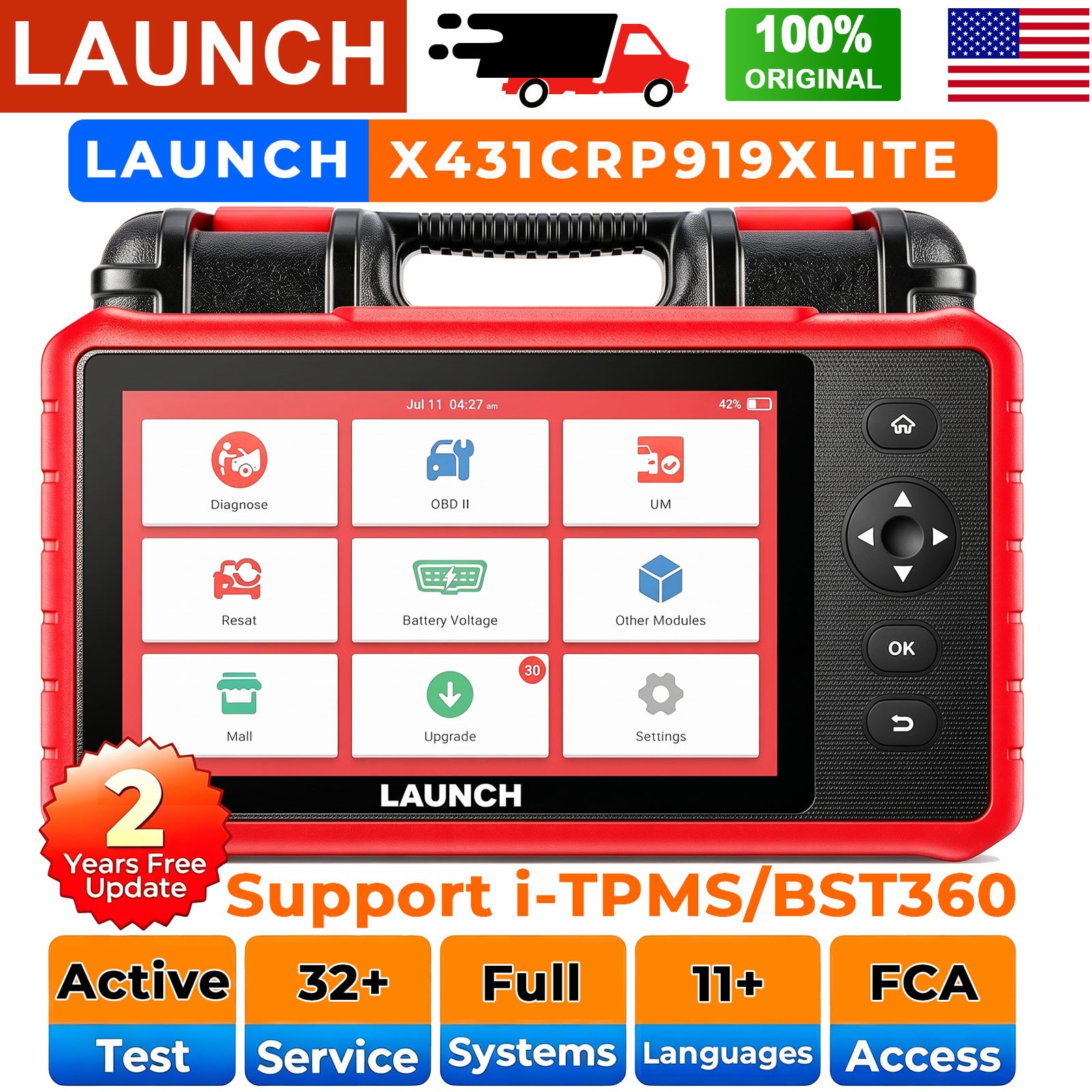 LAUNCH X431 CRP919X Lite Bidirectional OBDII Scanner Car Diagnostic Scan Tool