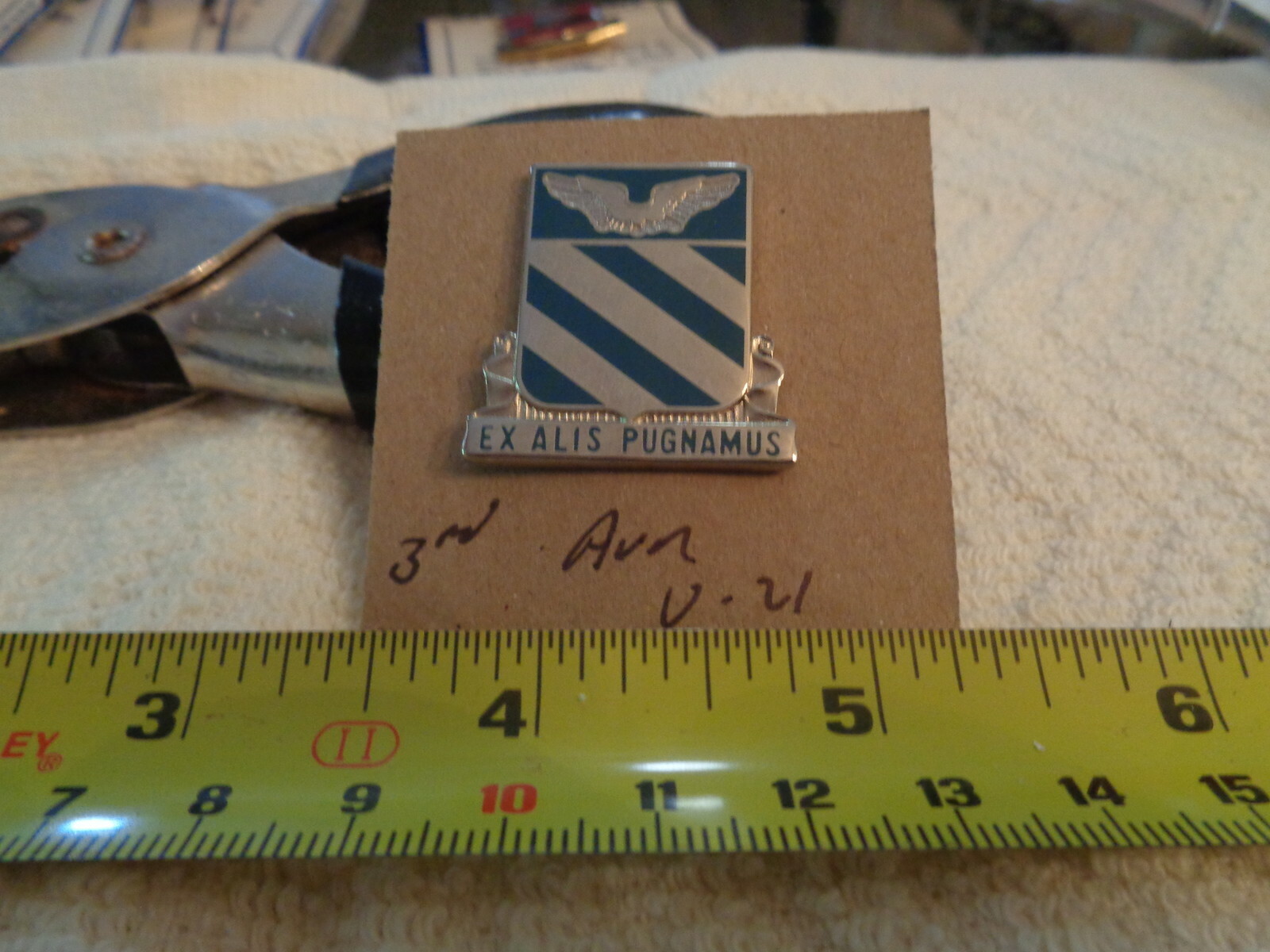 3rd Aviation V-21 Unit Crest, DI, DUI (DRAW#S6)