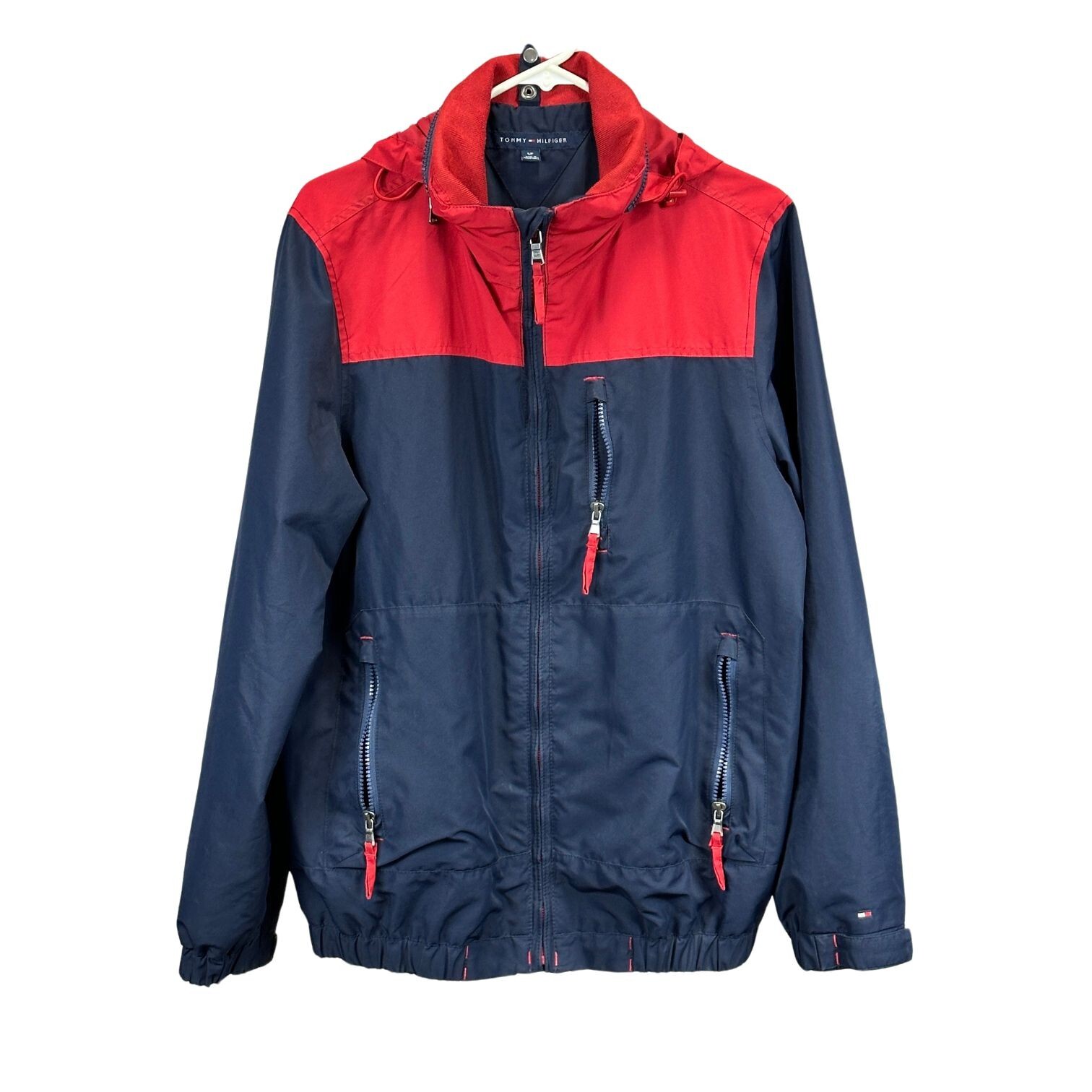 Tommy Hilfiger Men's Jacket - Navy / Red - Small