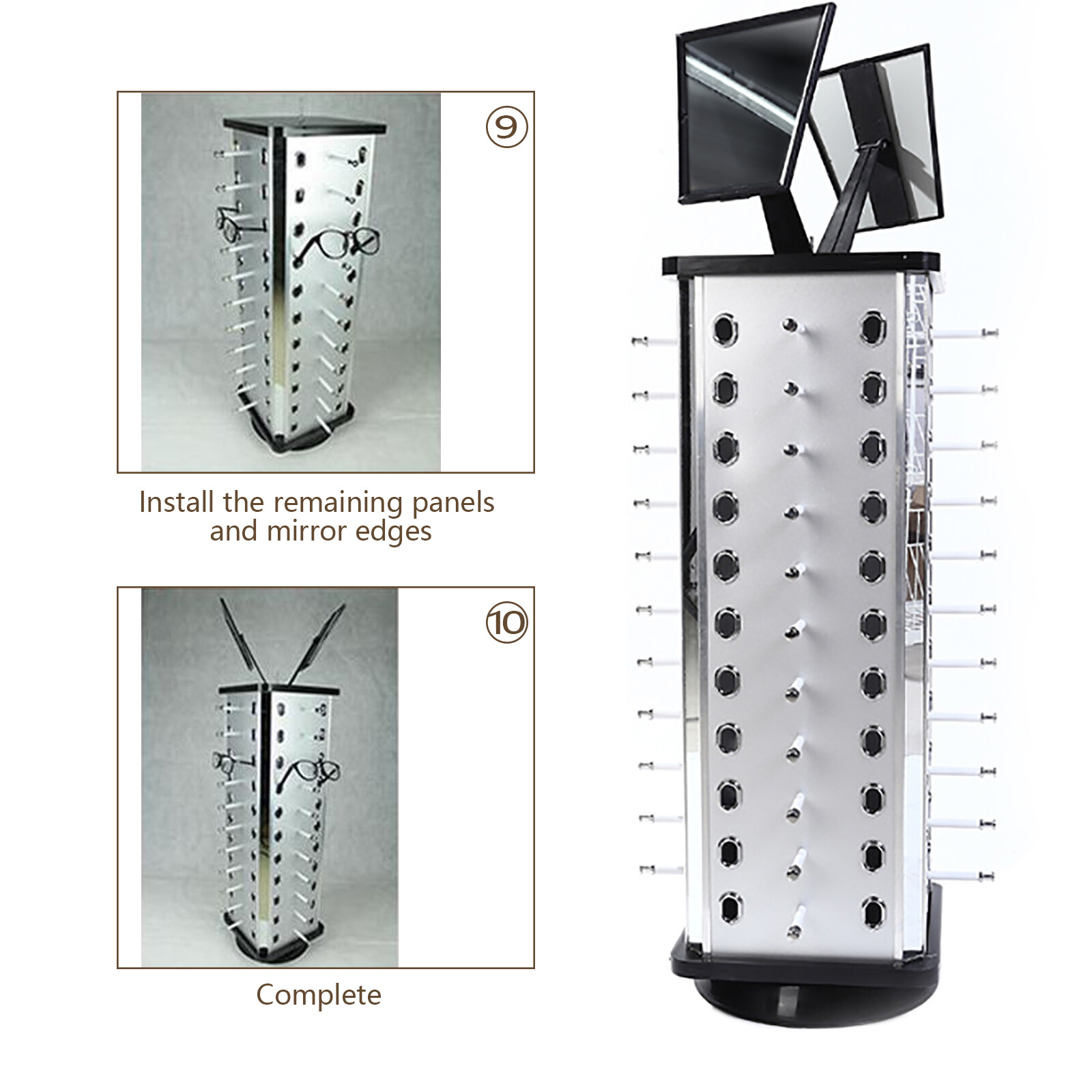Sunglasses Display Stand, 360° Rotating Glasses Display Stand Eyewear Display