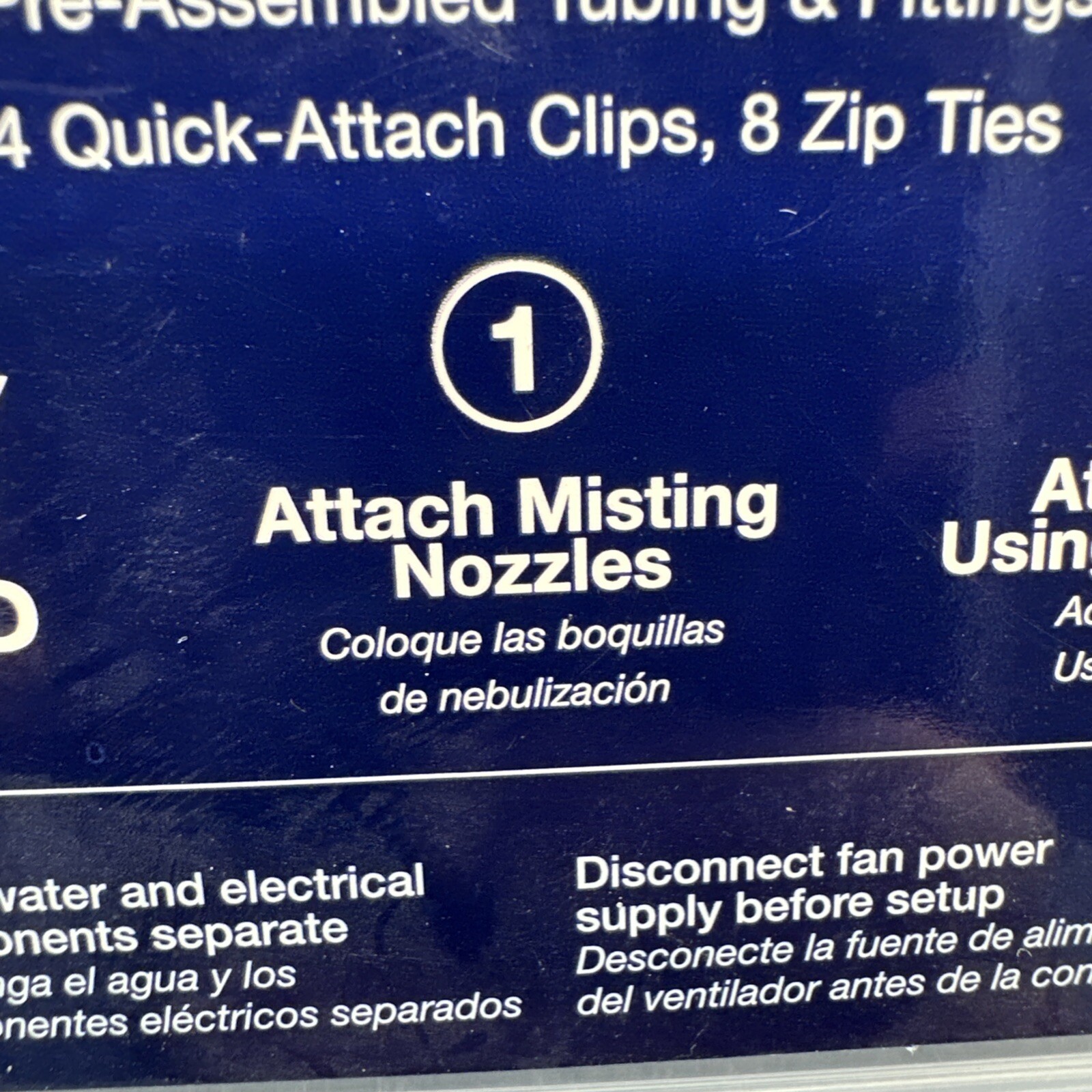 Outdoor Patio Water Mister - Fan Conversion Kit - Quick-Attach Easy Set Up
