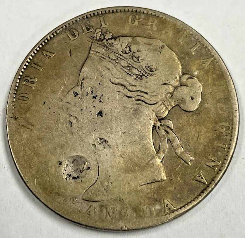 1899 CANADA SILVER 50 CENTS SCARCE DATE VICTORIA