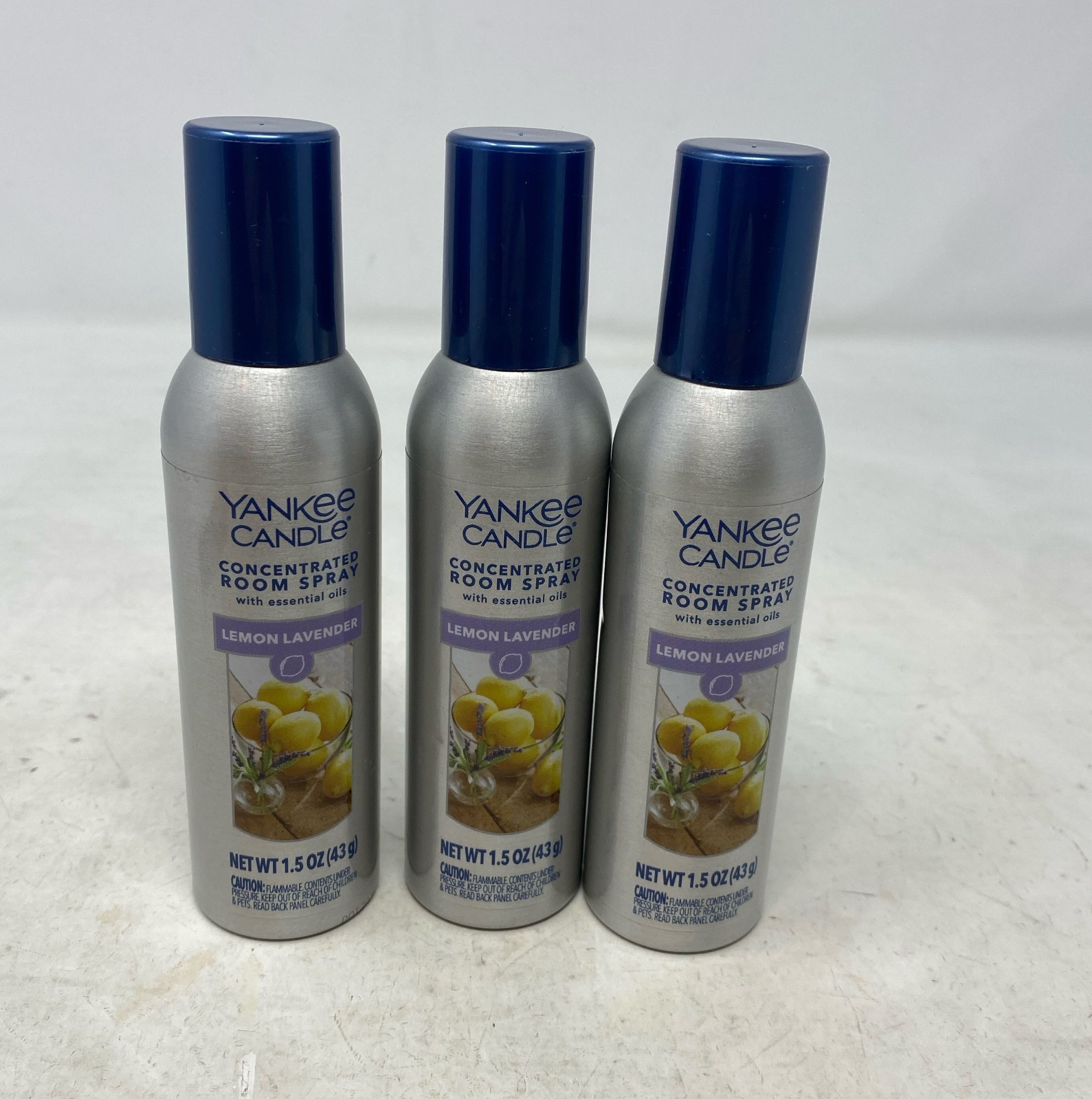 Yankee Candle Lemon Lavender Concentrated Room Spray 1.5 oz Pack of 3 - Silver