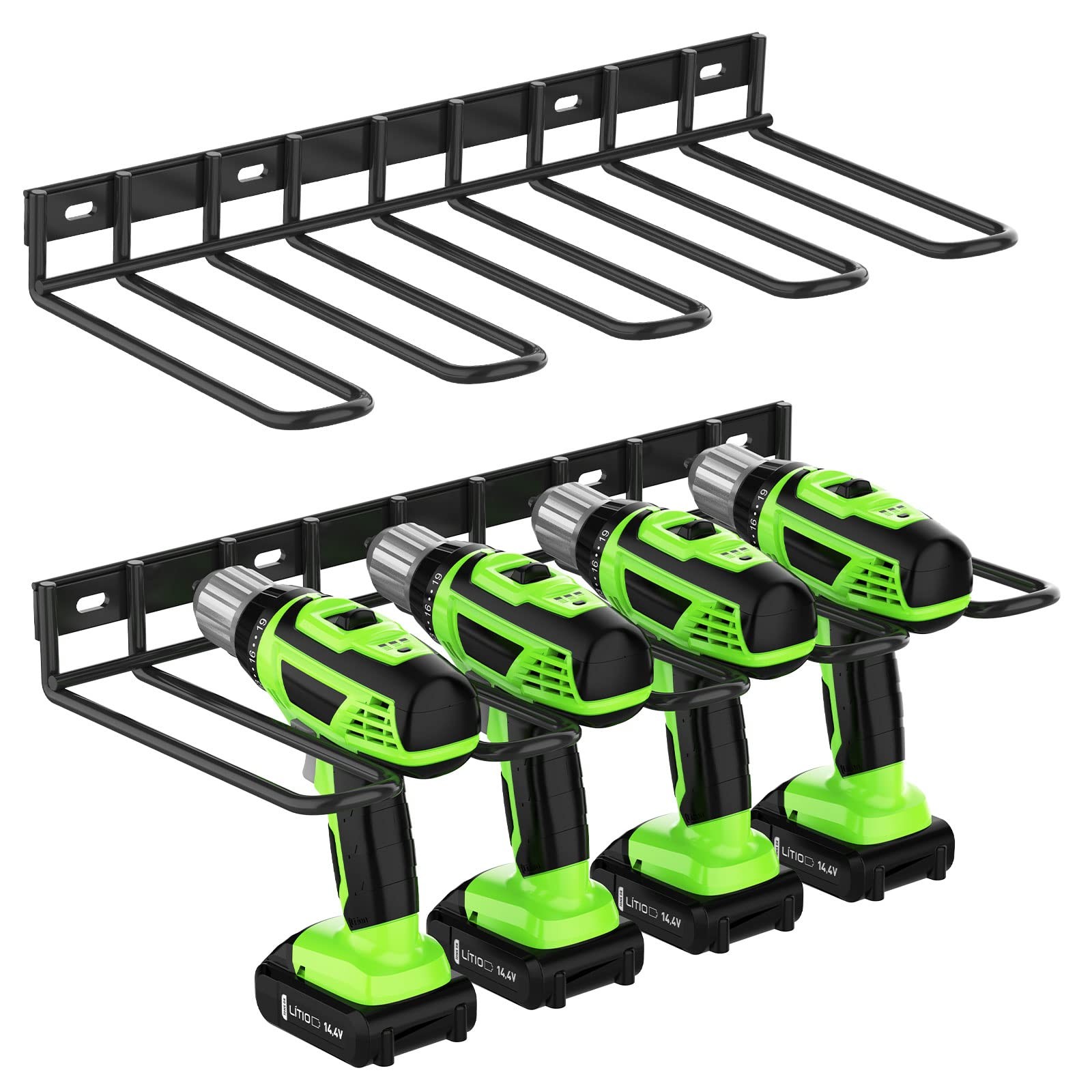 ENONCI Power Tool Wall Mount 2 Pack Drill Holder Heavy Duty