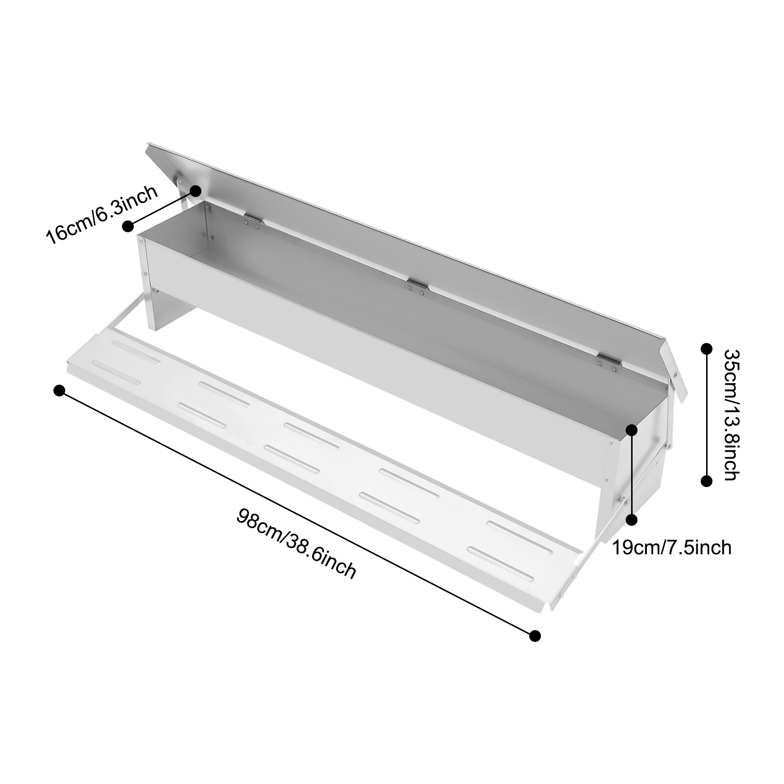 Automatic Chicken Feed Trough Feeder Poultry Trough Chicken Feeder Floor Stand