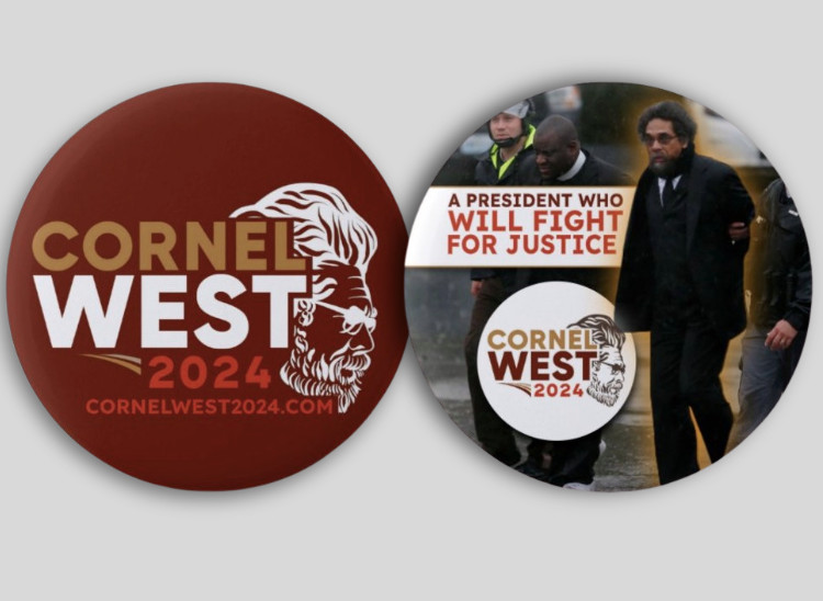 Cornel West President 2024 Pinback Buttons Independent Progressive Set 2.25"