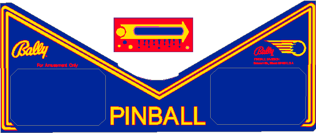 Bally ELEKTRA Pinball Machine Apron Decal Set