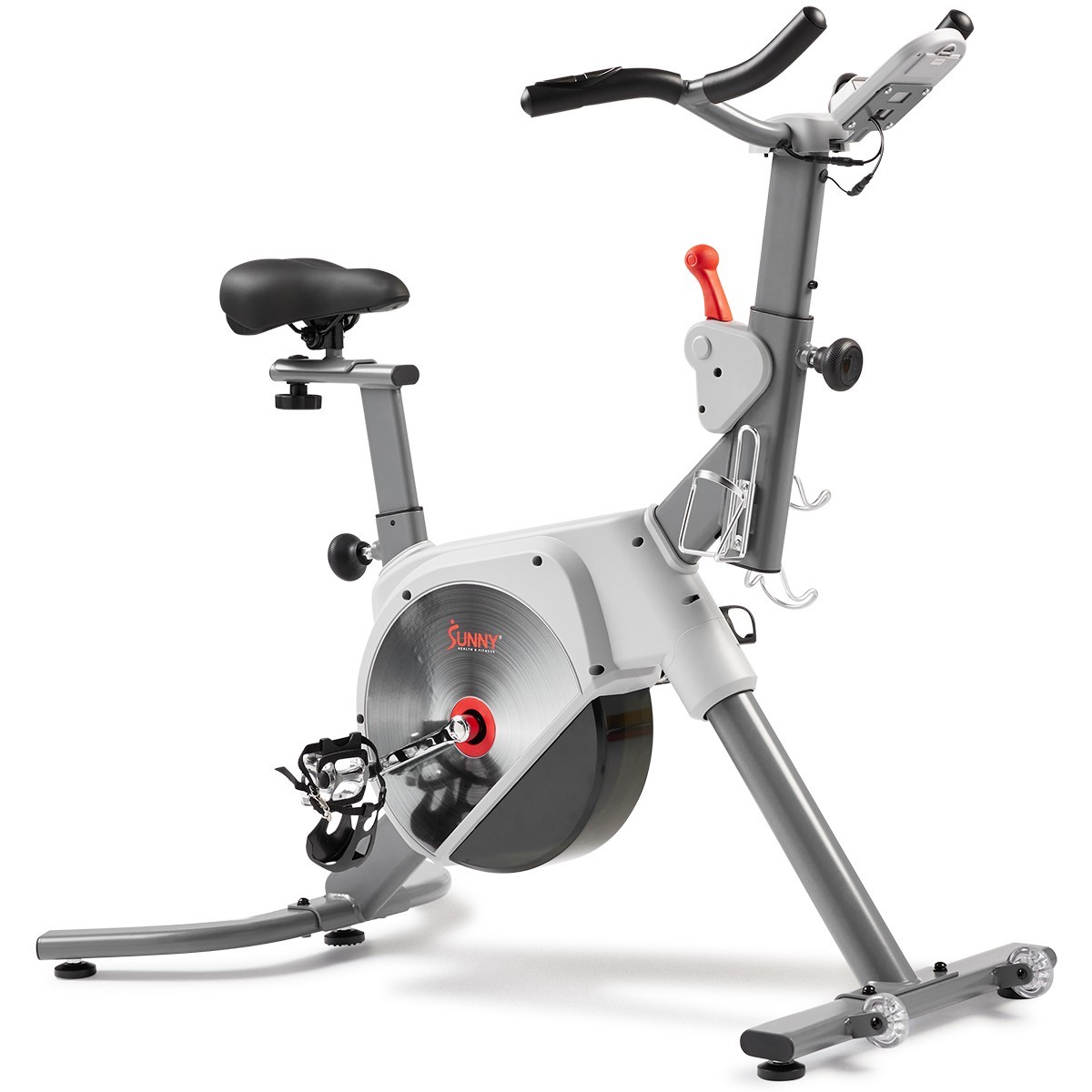 Sunny Health & Fitness Smart Two-stage Transmission Magnetic Belt Drive Upright