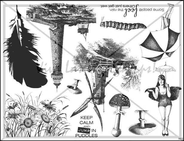 Unmounted Rubber Stamp Plate, Unmounted/Uncut Pink Rubber Stamps