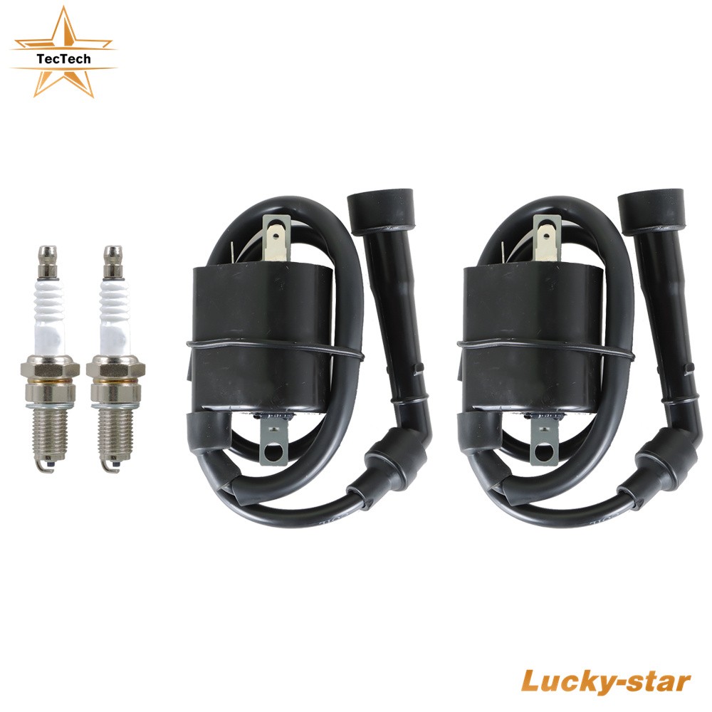 Set Of 2 Ignition Coil Spark Plug Fit For Yamaha VIRAGO 535 XV535 1987-2000 New
