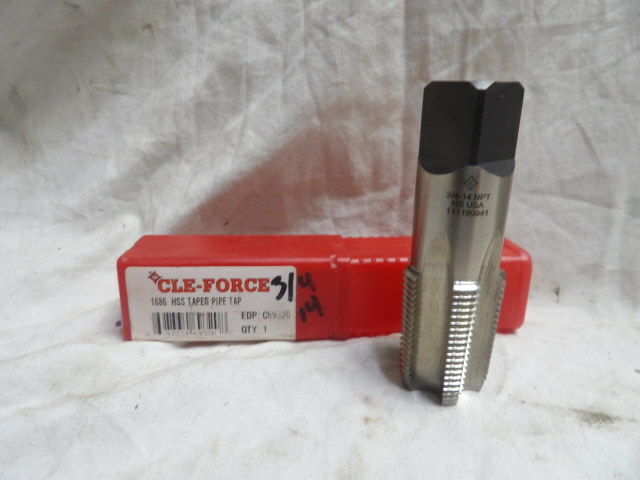Cle-Force 3/4"-14 NPT Taper Pipe Tap - Made in the USA