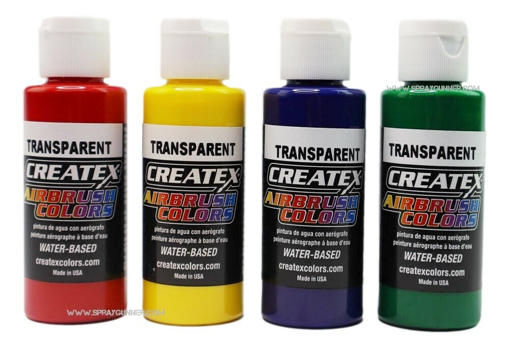 Createx  Airbrush Colors Paint 4 Color Primary Set