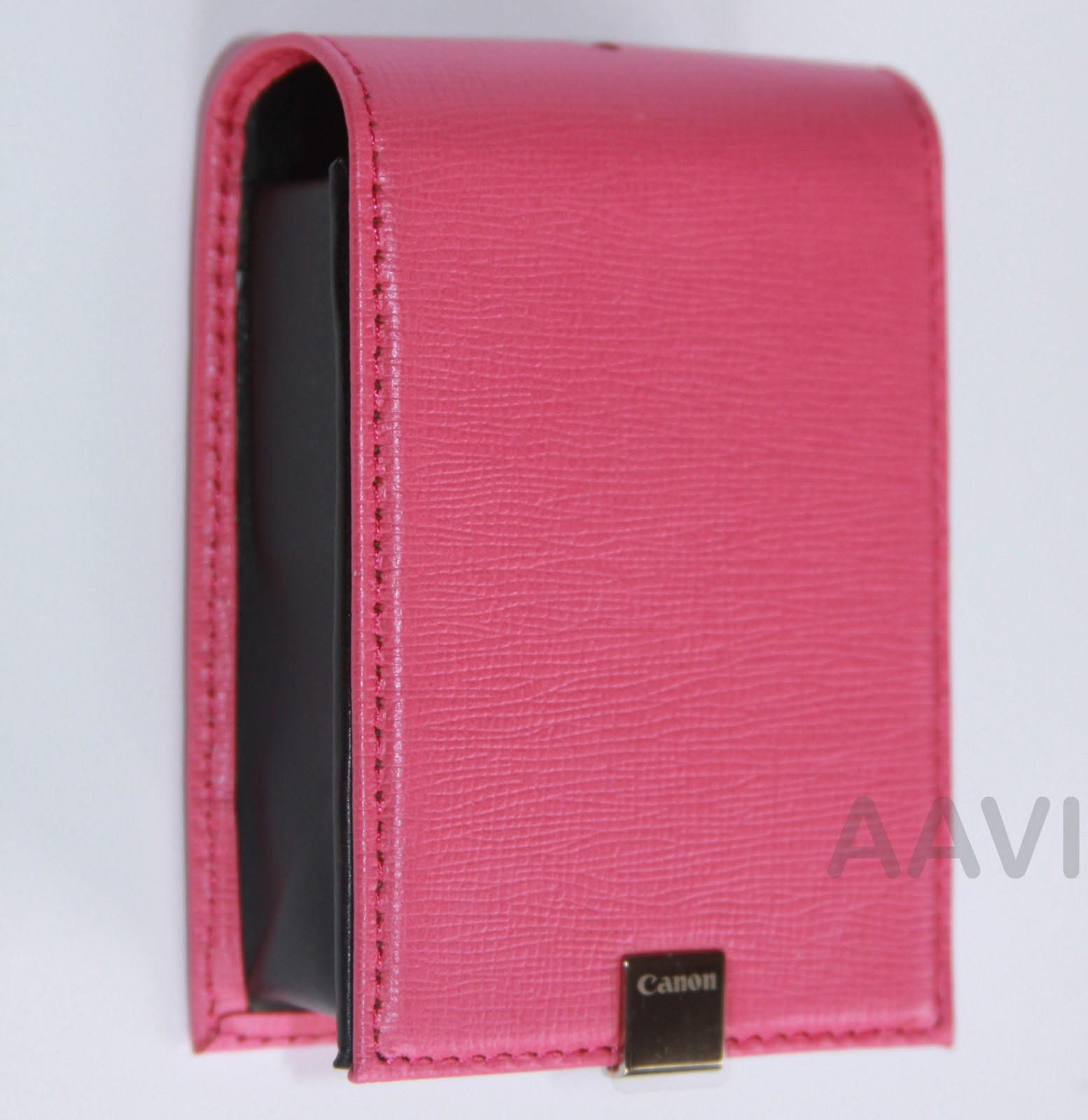 Canon Pink Leather Hard Carrying Case Bag Belt Loop for ELPH PowerShot Cameras