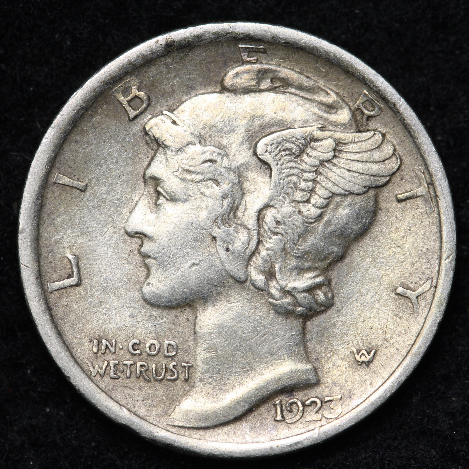 1923 Mercury Silver Dime CHOICE AU E204 AJCE