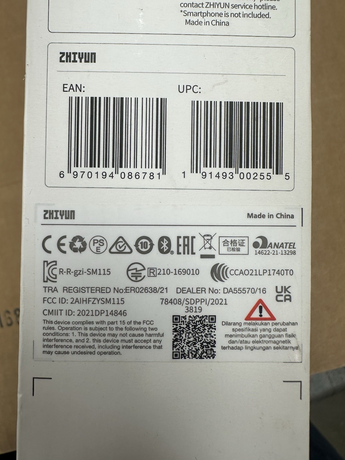 Zhiyun Smooth 5 Smartphone Gimbal Open Box