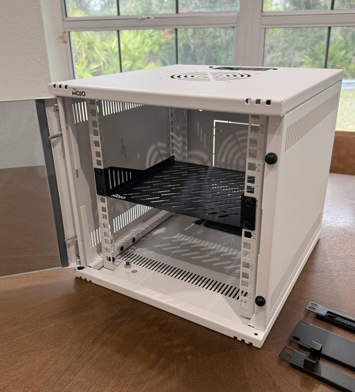 10" Wall Mount 6U Network Cabinet - 110Lbs Capacity, White Server Rack Set