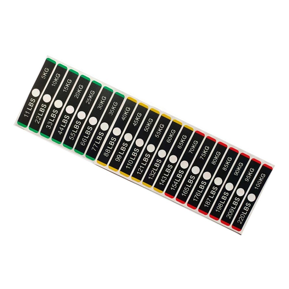 Upgrade Your Workout Session with Clear Weight Identification Stickers