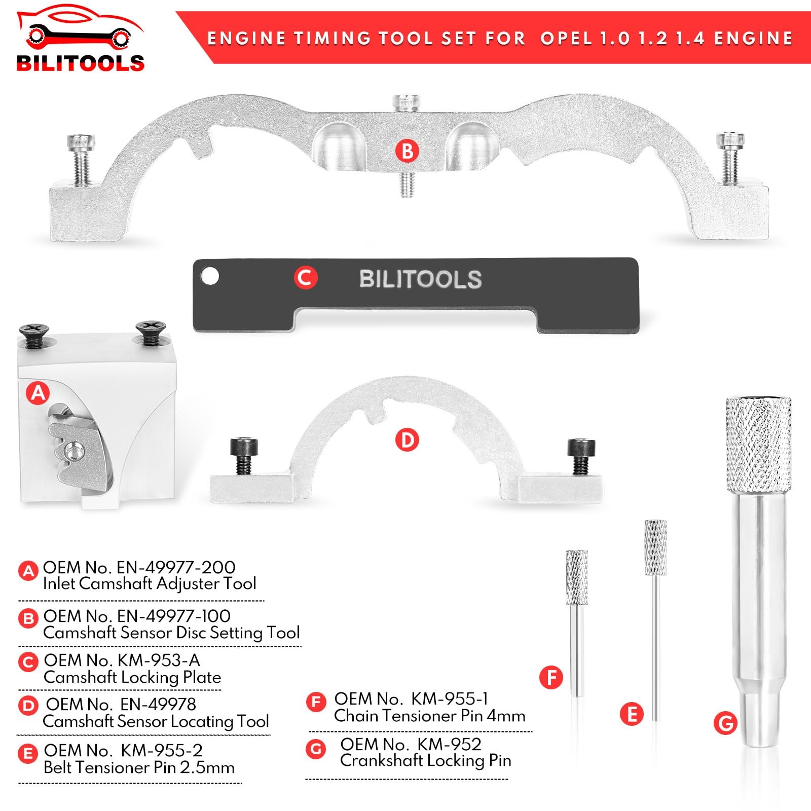 BILITOOLS 1.0 1.2 1.4 L Compatible with GM Chevy Cruze Engine