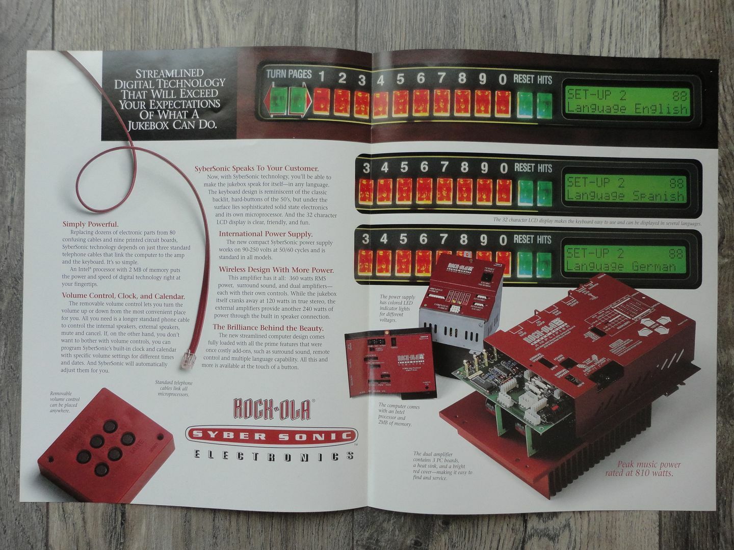 Syber Sonic Jukebox Flyer Original Rowe Brochure