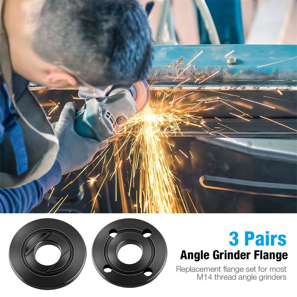 6-Pack 5/8-11 Angle Grinder Flange Nut For Milwaukee Bosch Inner Outer Lock Set
