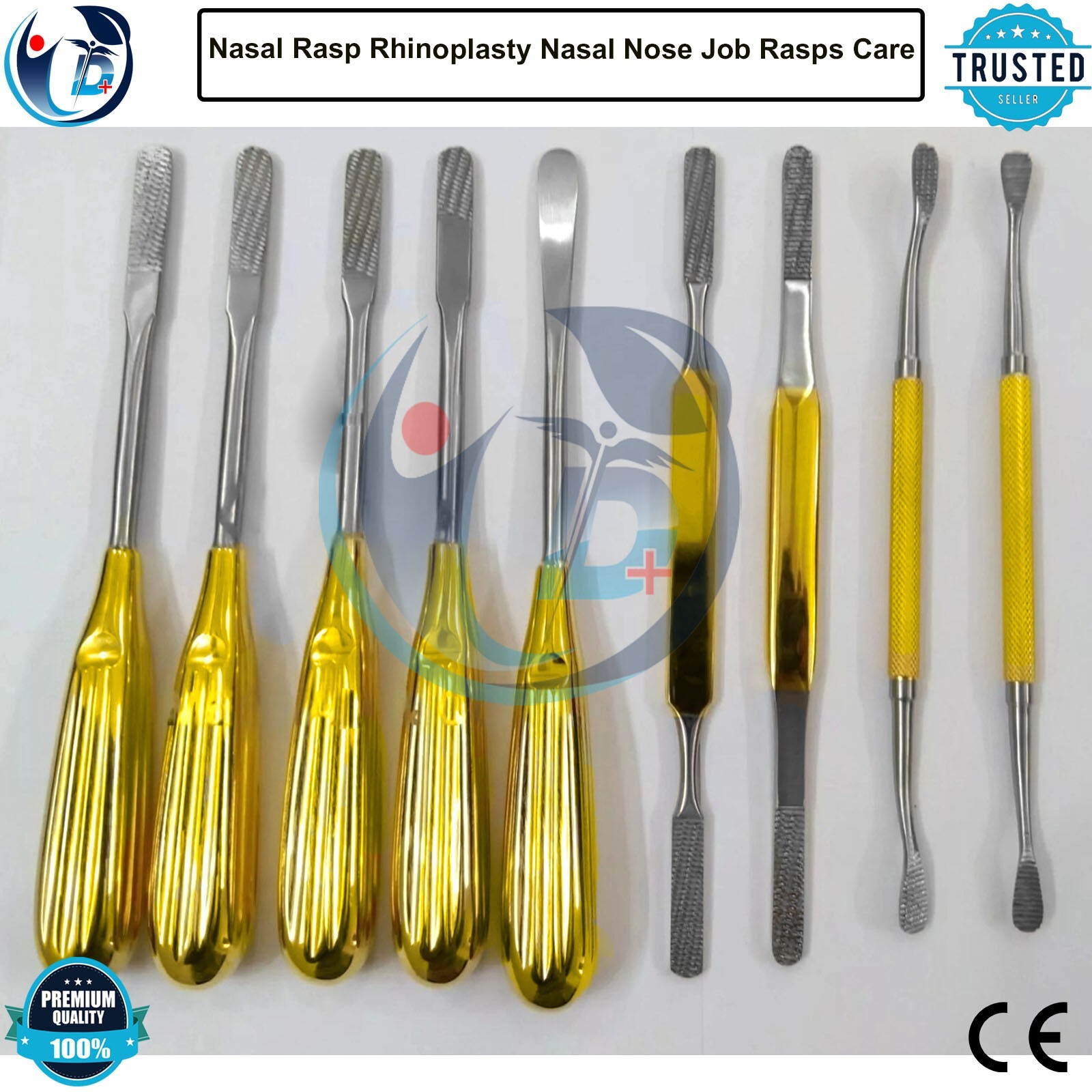 OR G Nasal Rasp Rhinoplasty Nasal Nose Job Rasp Care Instruments Set of 9 Pcs CE
