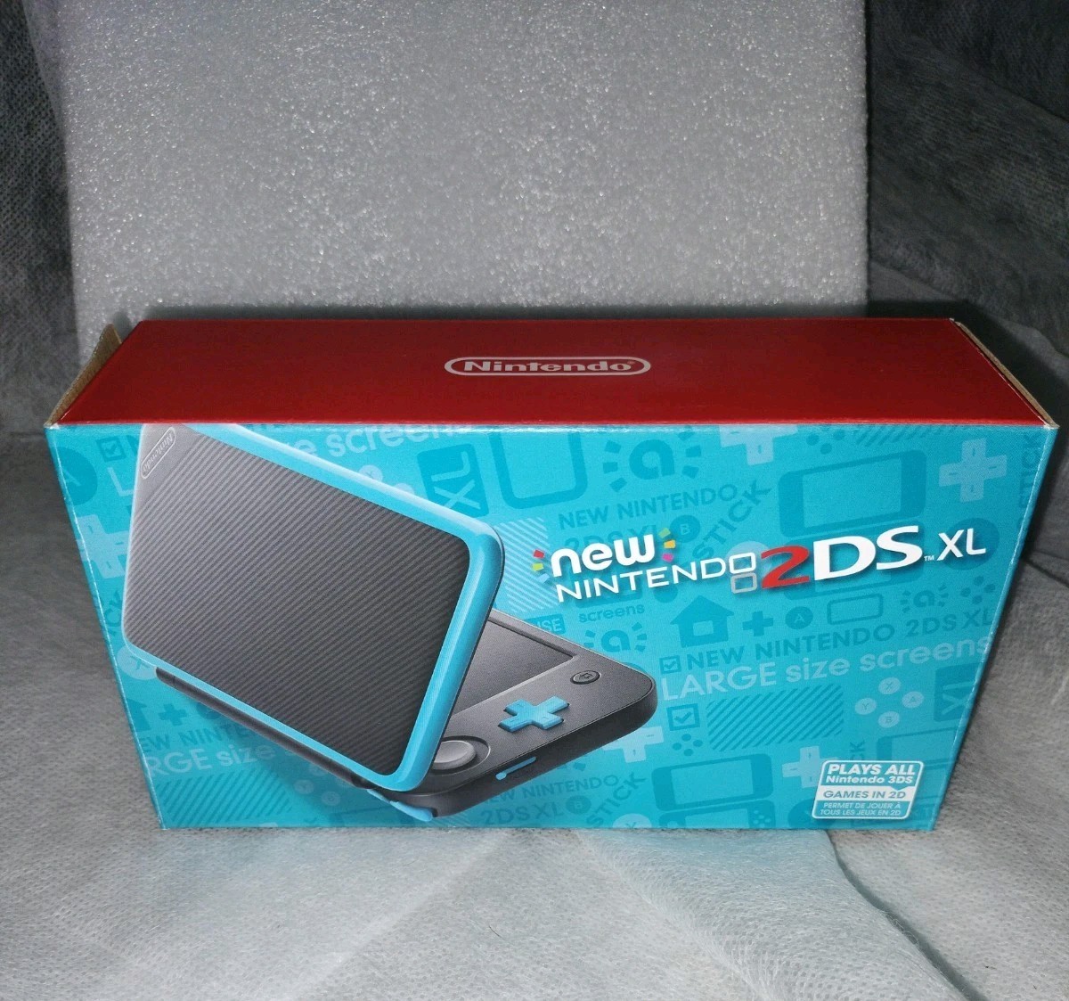"New" Nintendo 2ds XL Console (Box Only) - Black/Turquoise Variant Box Only.