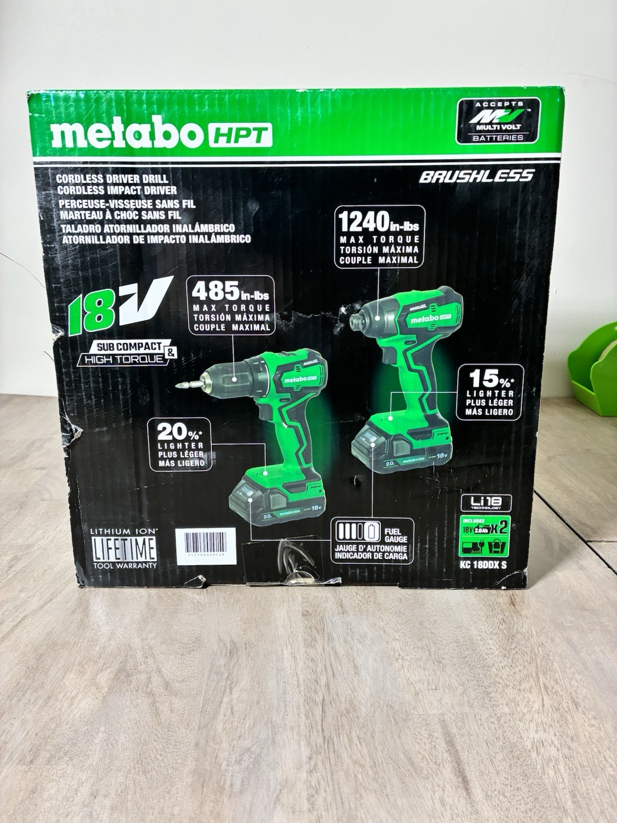 Metabo HPT 18V Brushless 2-Tool Combo Kit – Drill + Impact Driver w/ 2 Batteries