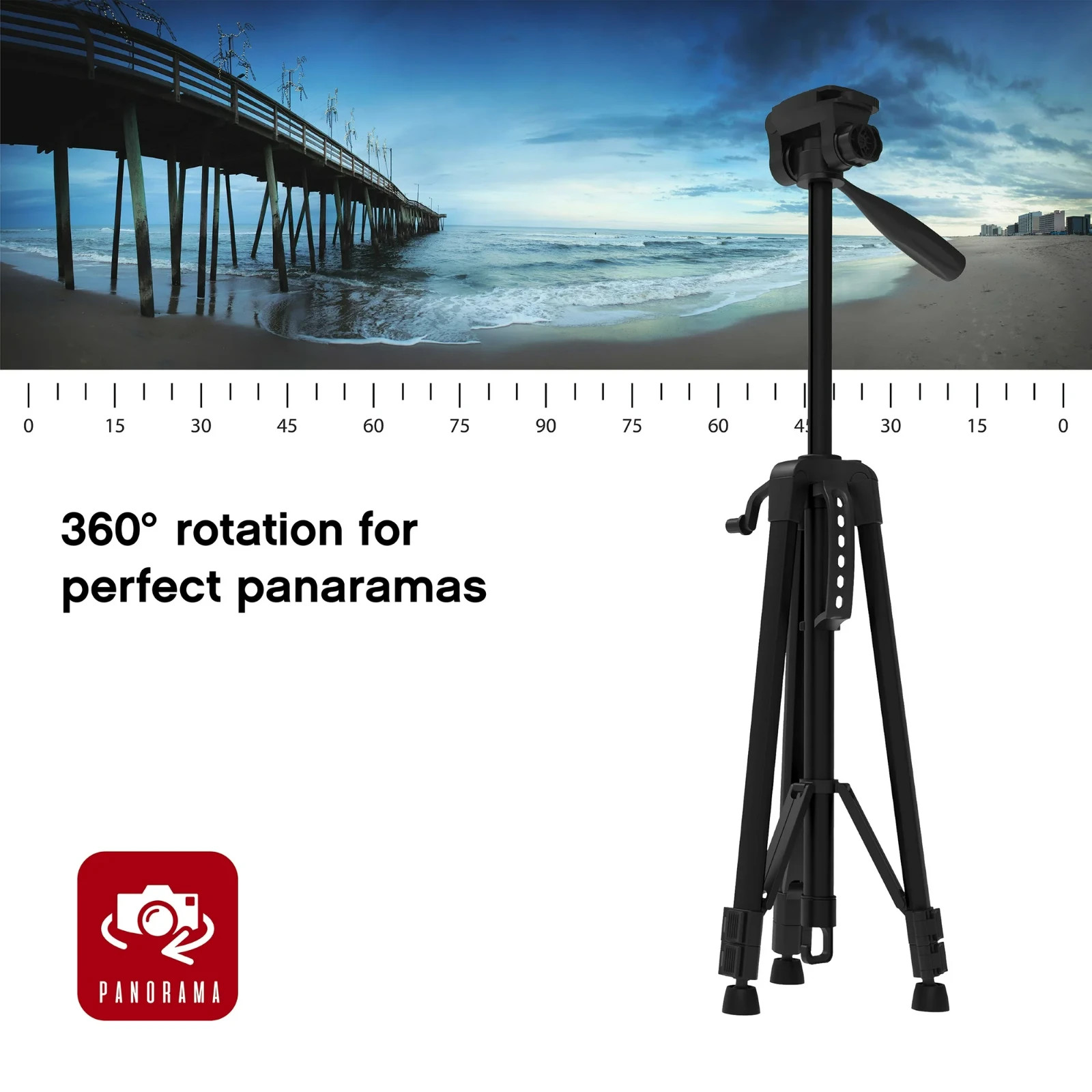 ON AIR Pro Stand – Lightweight 57″ Aluminum Tripod w/ Carry Bag & Mounting