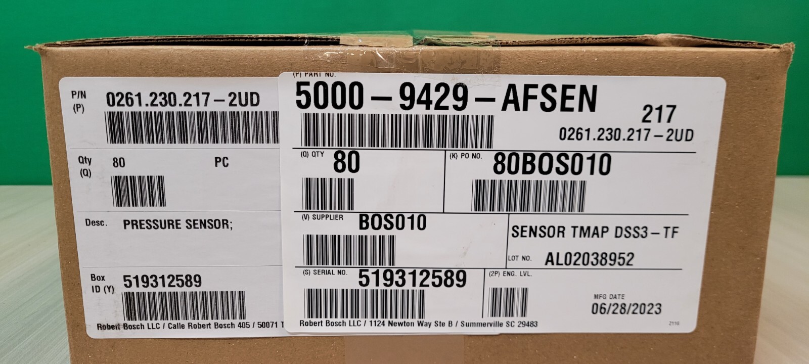 Bosch OEM Manifold Absolute Pressure (MAP) Sensor 0261230217 TMAP DSS3-TF NEW