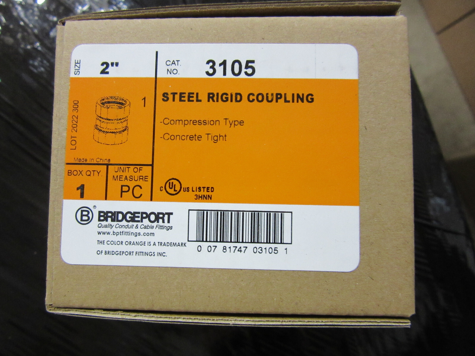 Bridgeport 3105 Compression Coupling Rigid/IMC Malleable 2" New in Factory Box
