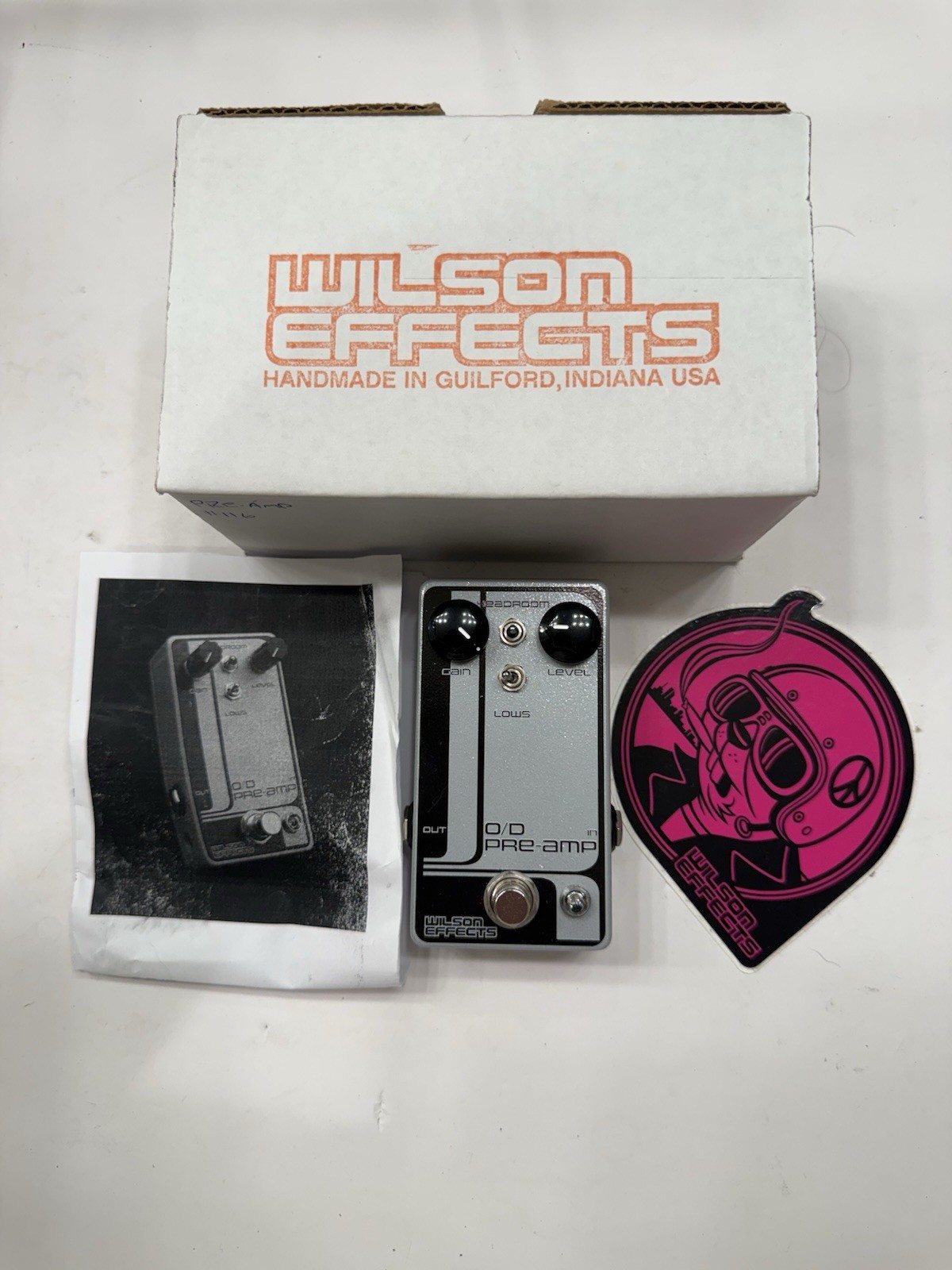 Wilson Effects O/D Preamp OD Overdrive Guitar Effect Pedal + Original Box