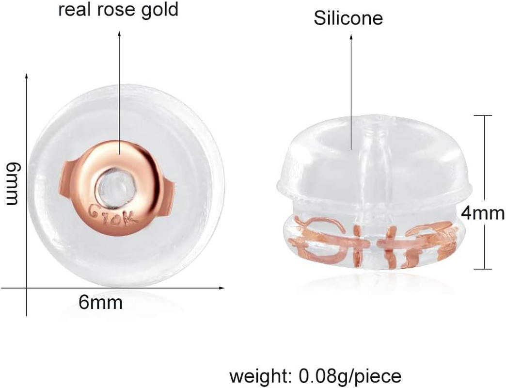 Silicone Earring Backs Replacement | Comfortable Rubber Earring Backings for Stu