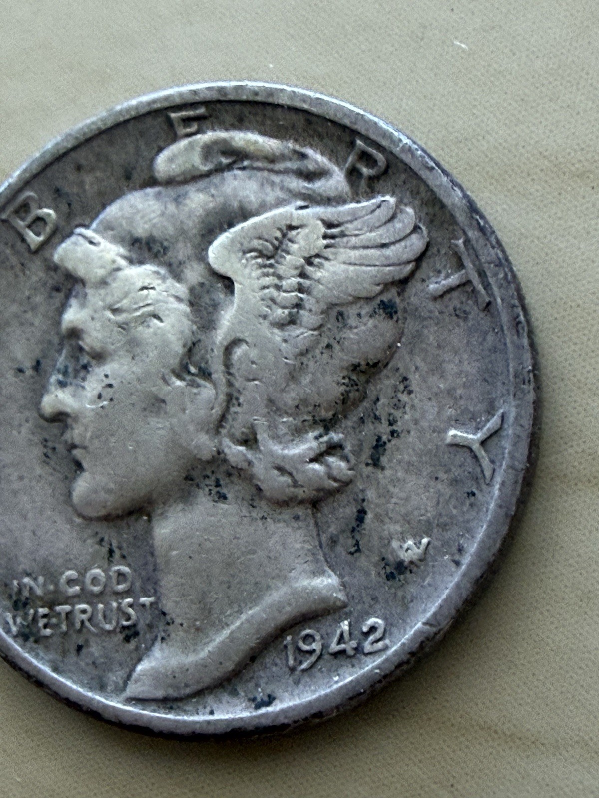 1942 Mercury Dime
