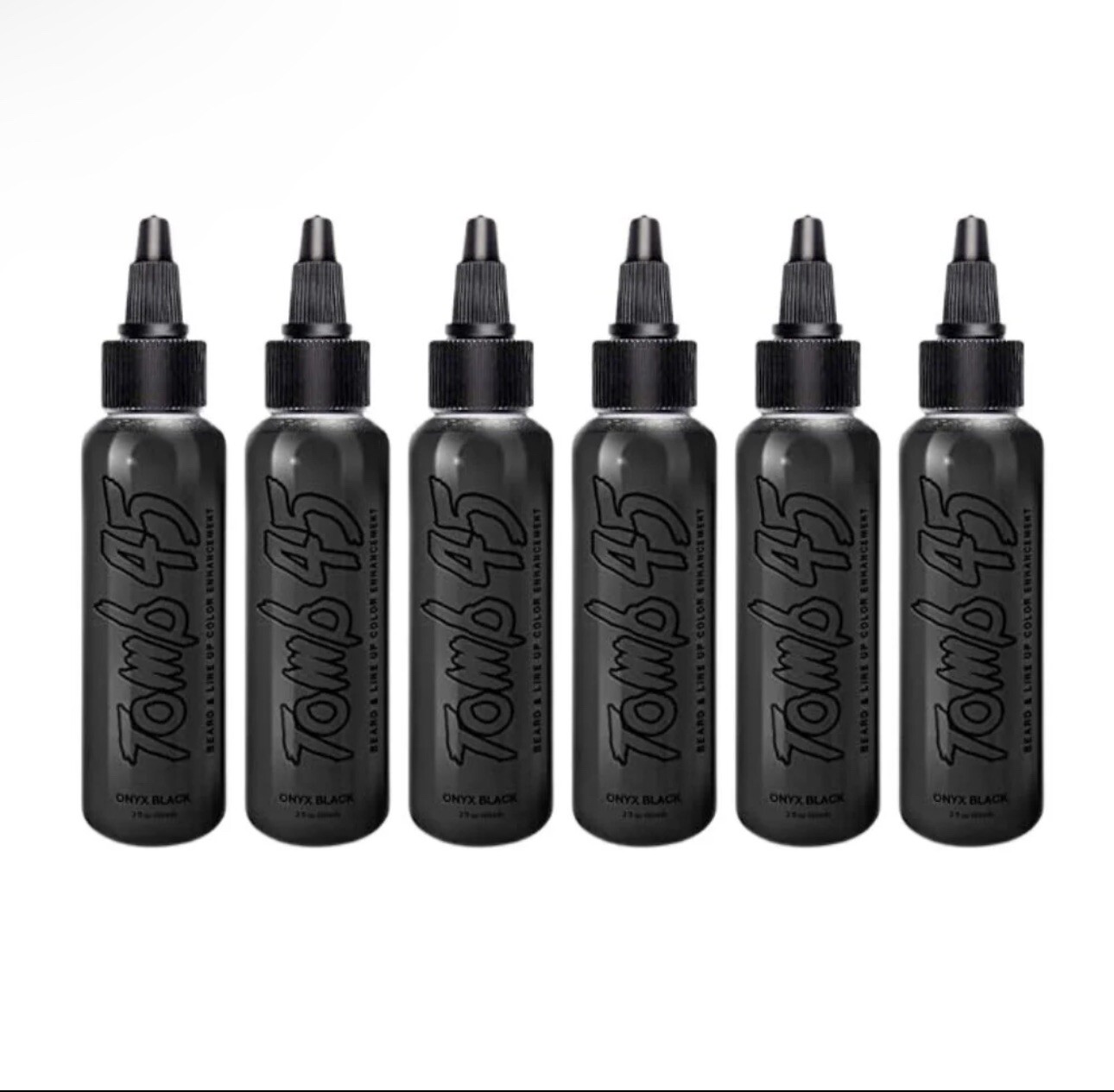 Tomb 45 Beard & Line-Up Color Enhancement ONYX BLACK 2oz / 60 ml - NEW (6 Pack)