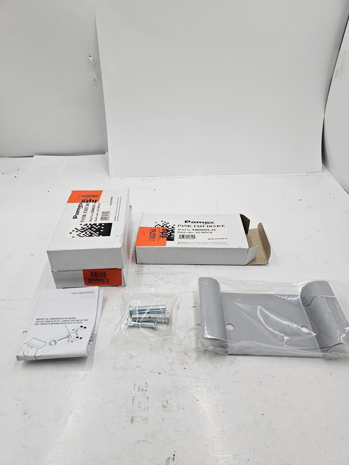 QTY 3 Pamex E8000/NL-AL Pull and Rim Cylinder Aluminum