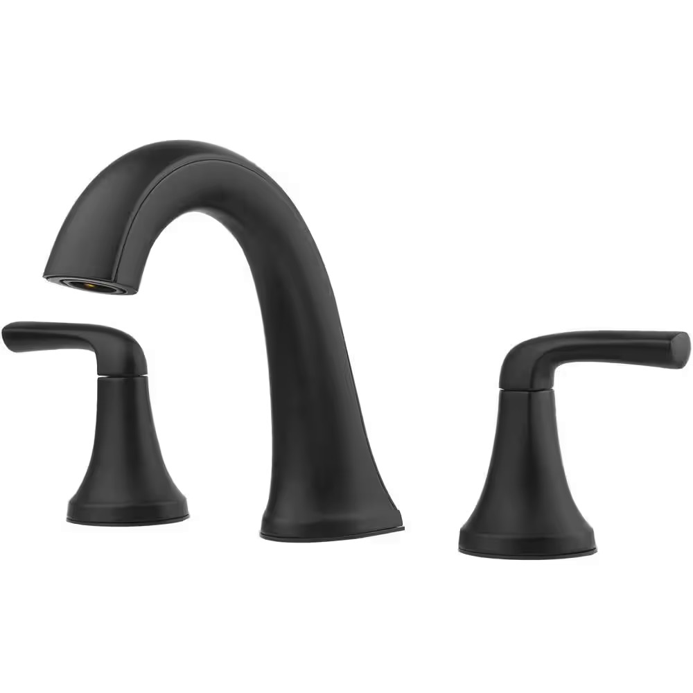 Pfister Ladera Widespread 2-Handle Bathroom Faucet Matte Black - LF-049-LRBB