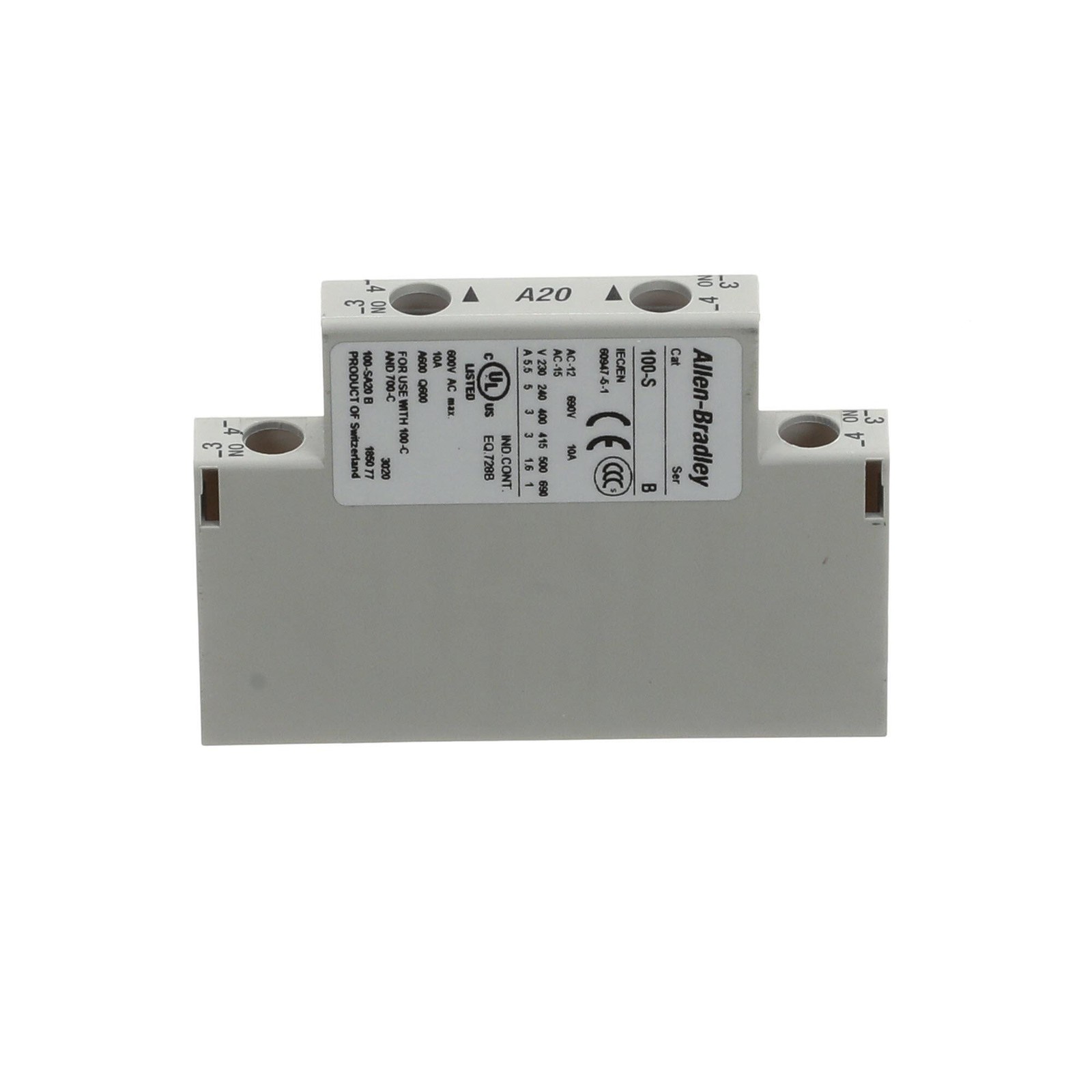 Vogt Ice Machines Aux. Contact, 10A, 2 No, Side 12A7518E31 - Genuine OEM
