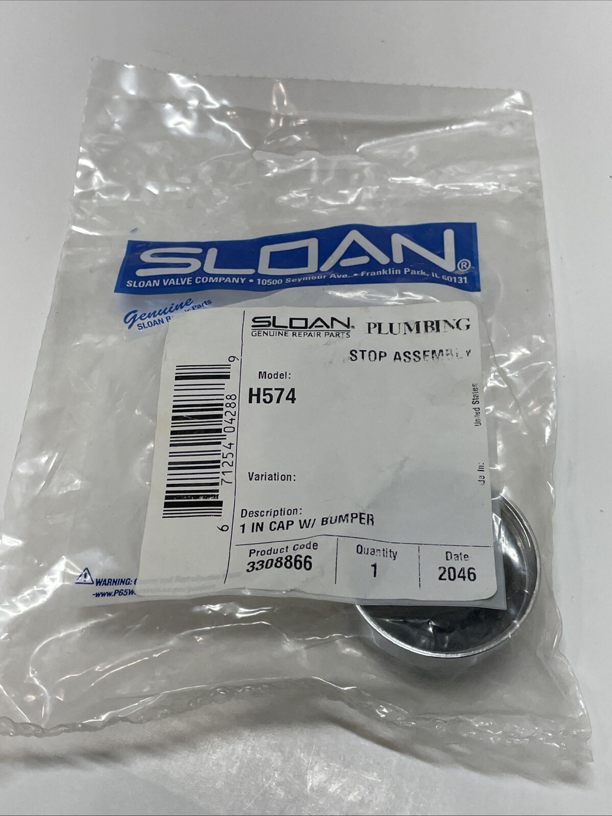 SLOAN VALVE CO H-574 / H574 (NEW IN BOX)