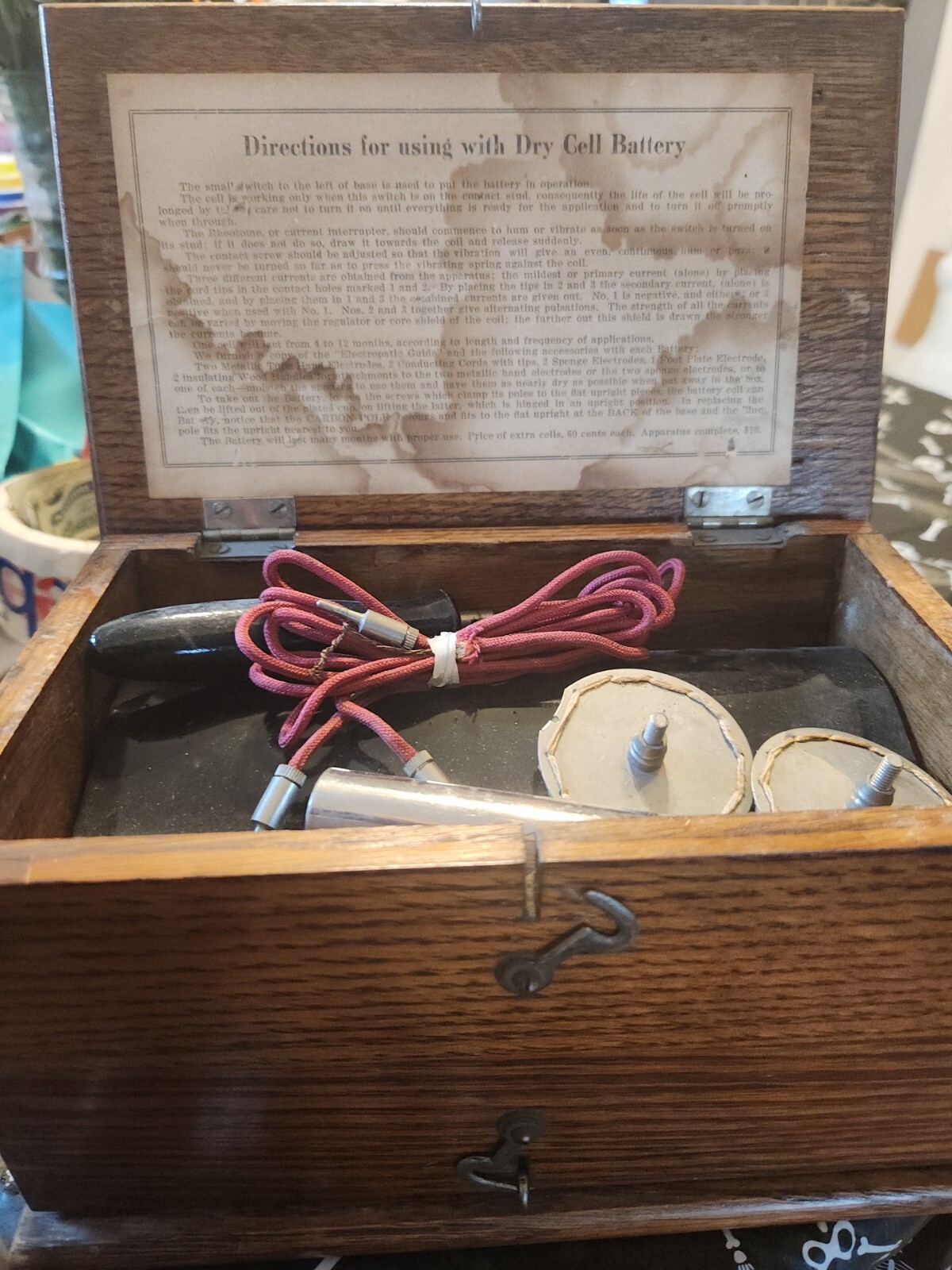 No. 4 Home Medical Apparatus Vintage Dry Cell Battery In Box