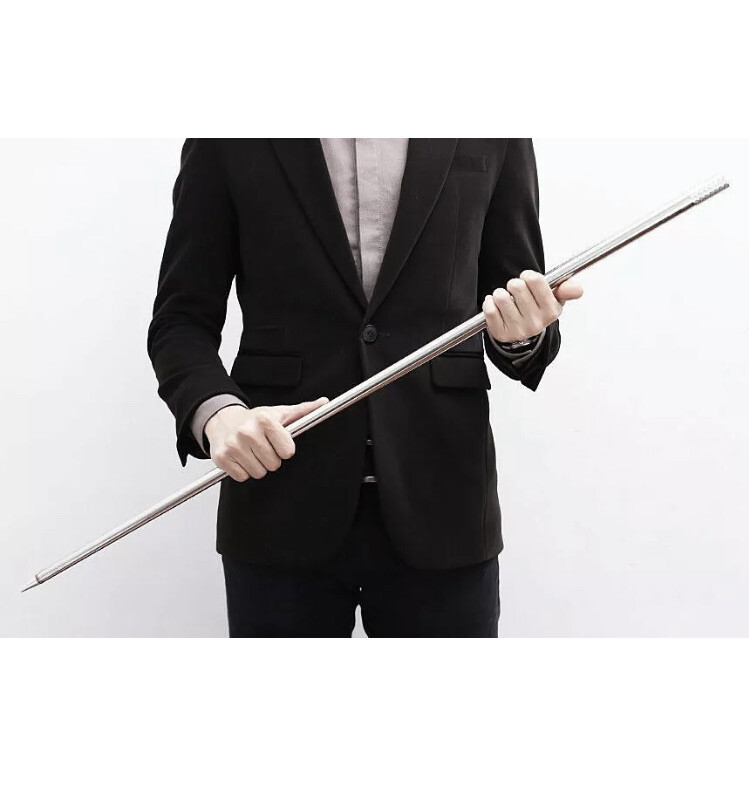 NIB King Magic Silver Metal Appearing Cane With Storage Box