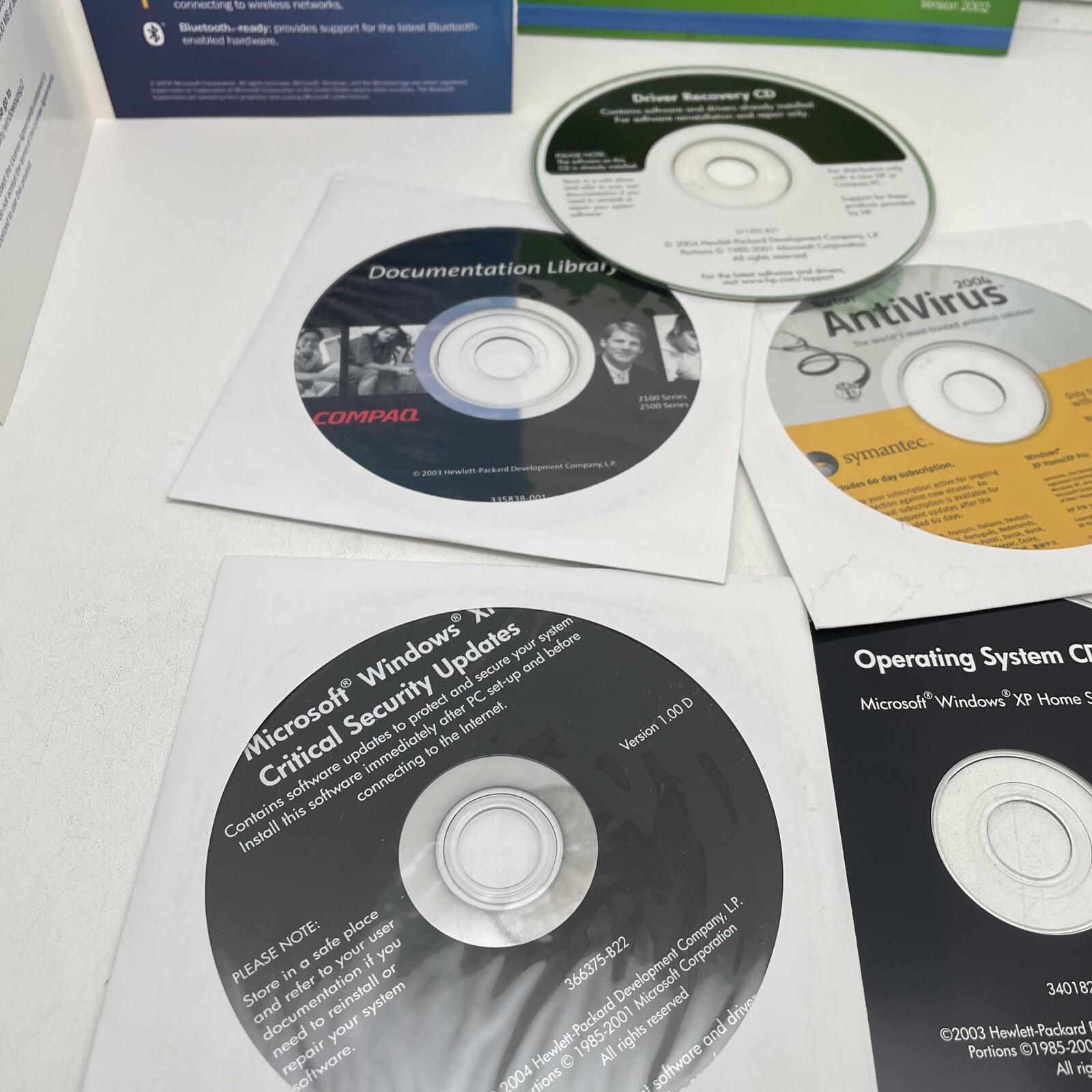 Vintage 2004 MS Windows XP Service Pack 2 Advanced Security Technologies CD + 5