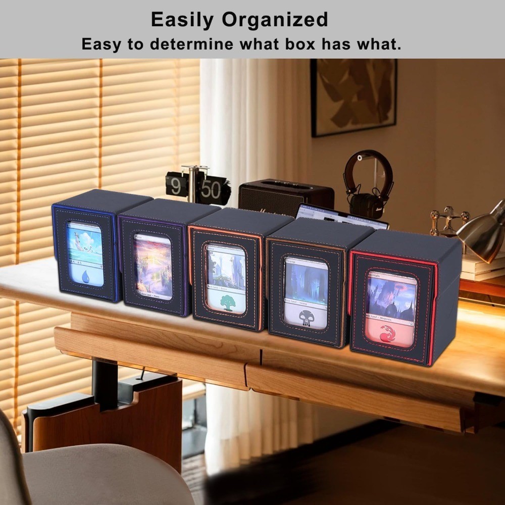 MTG Deck Box for Commander Display,Card Deck Box Fits 100 Double Sleeved Cards,