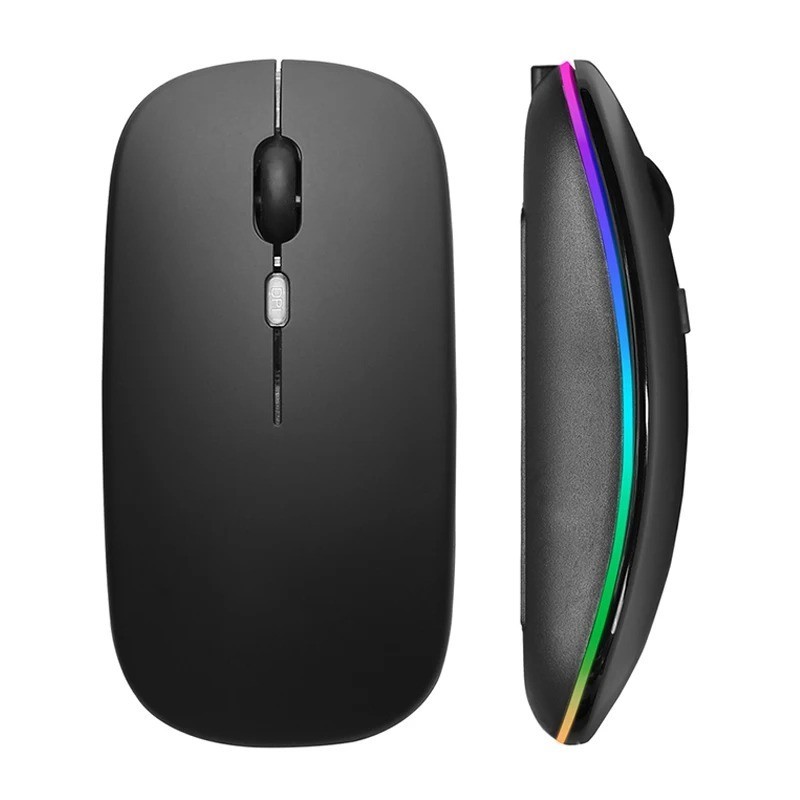 Wireless Mouse 2.4GHz Bluetooth Rechargeable Quiet 1600DPI for PC