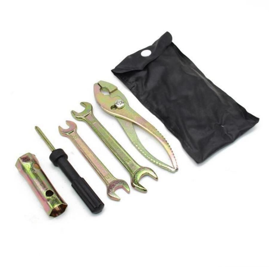 For Honda Motorcycle Tool Kit Screwdriver Spanner Spark Plug Wrench+Storage Bag