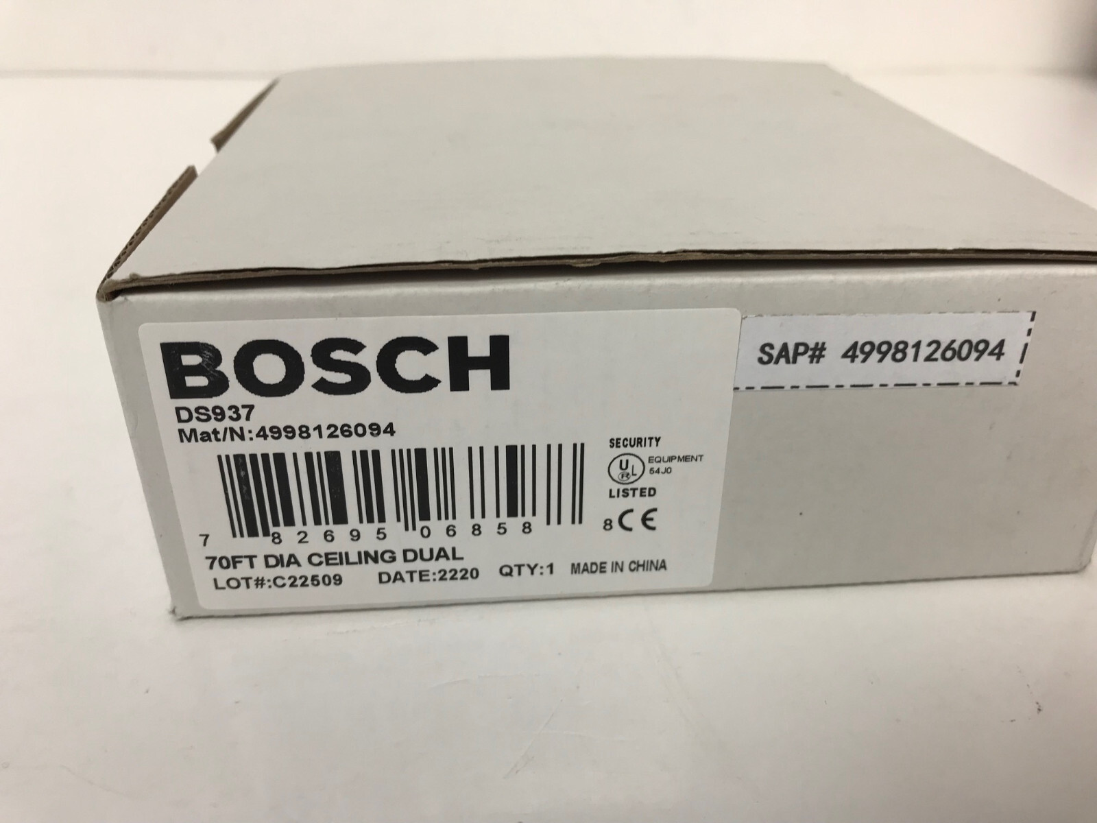 BOSCH DS937 LOW PROFILE CEILING MOUNT MOTION DETECTOR NEW OPEN BOX